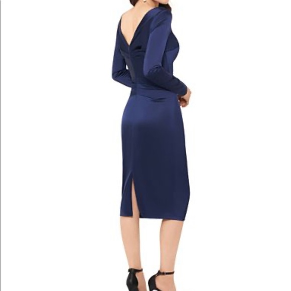 Navy satin dress - Picture 4 of 4